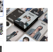 55Pcs JungKook Personal Photo Card Latest Album SEVEN Lomo Card
